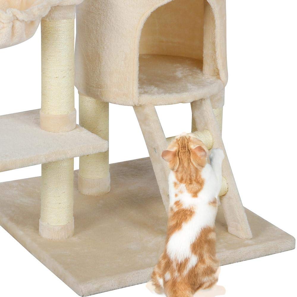 YAHEETECH Extra Large MultiLevel Cat Tree Condo with SisalCovered Scratching Posts, Condos