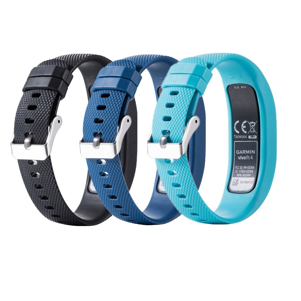 Muovrto Watch Strap for Garmin Vivofit 4, Silicone Soft Sport Wristband Replacement Strap Watch Band