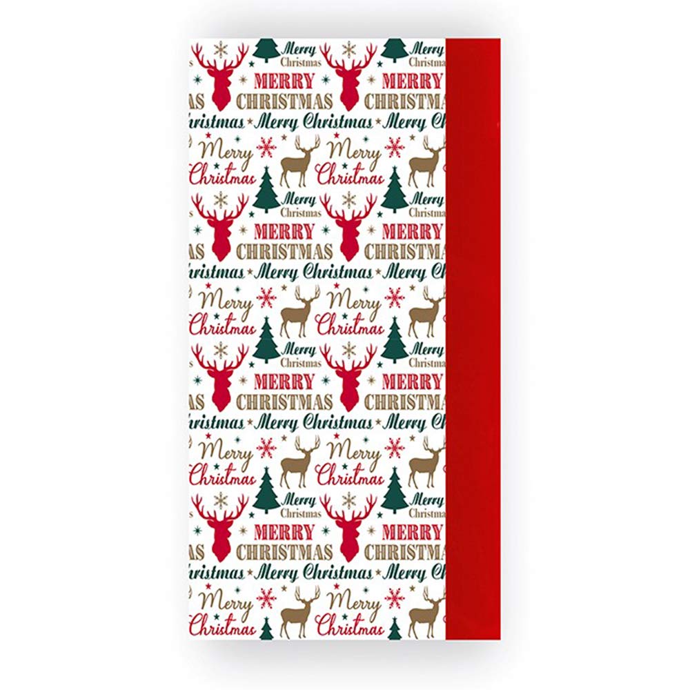 8 Sheets Decorative Tissue Paper for Gift Wrapping & Crafts Christmas Themed (Merry Christmas Stag)