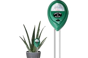 BANDQ Soil Moisture Meter, 3-in-1 Soil pH Meter,Light & Plant Moisture Meter for Plants Indoor&Outdoor, Dual Sensor Soil Hygrometer for Garden, Lawn, Farm, Pots&Backyard Gardening Soil Test Kit