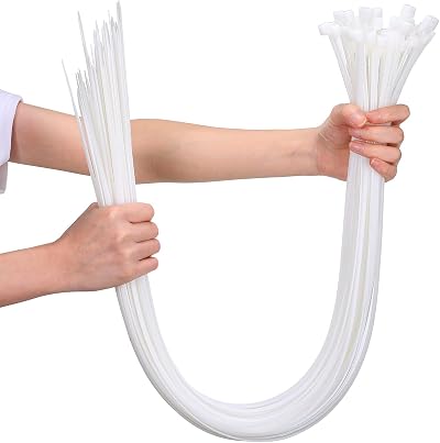 ABSupus 100Pcs Heavy Duty Cable Ties 600mm UV Resistant Nylon 66