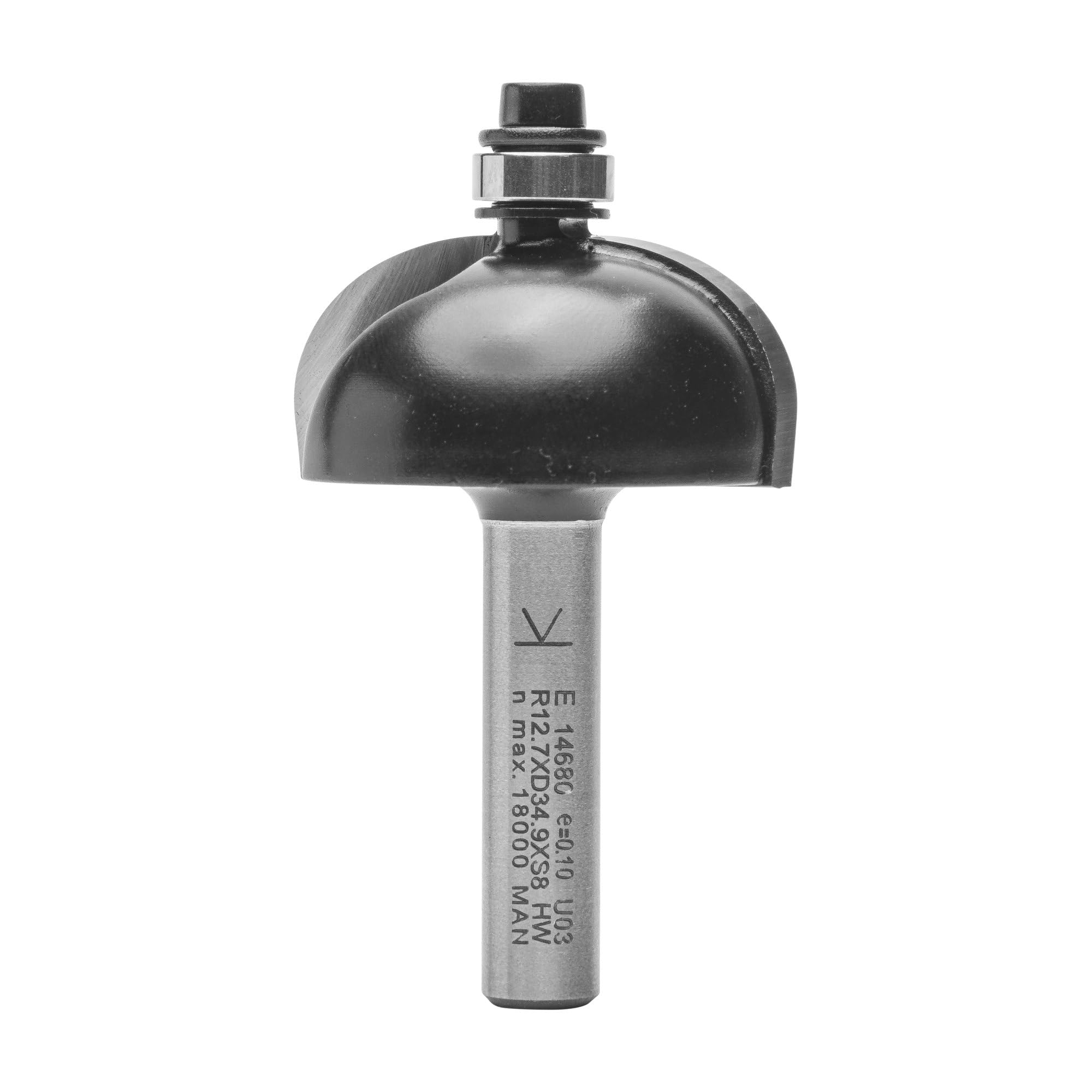 ENT 14680 Cove Cutter TC Shank (S) 8 mm, Diameter (D) 34,9 mm, NL 15,9 mm, R 12,7 mm, SL 32 mm, with Ball Bearing