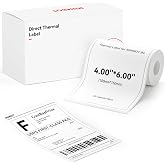 NIIMBOT 4&times;6'' Shipping Labels Only for NIIMBOT B4 Label Printer | Thermal Paper for Shipping Package, 50Label/Roll