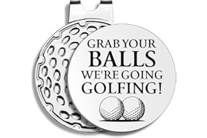 Pishovi Funny Golf Ball Markers with Hat Clip, Men Golf Accessories, Birthday Retirement Golf Gifts for Dad, Husband, Grandpa, Golf Lover