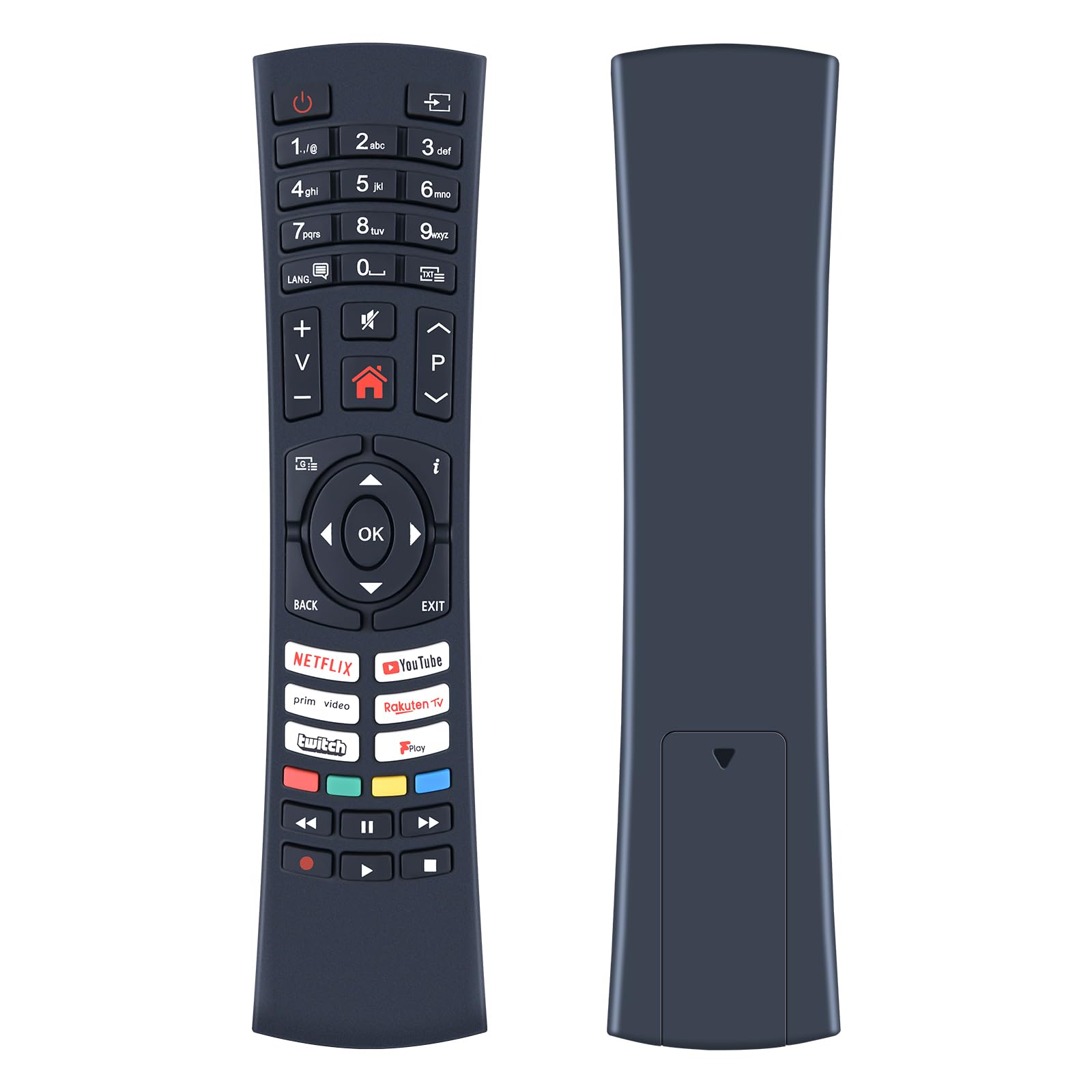 RC4591P Replacement Remote Control for Bush LED QLED Smart TV Compatible with DLED40FHDS QLED50UHDS QLED55UHDS QLED43UHDS QLED70UHDS ELED32FHDSDVD QLED65UHDS