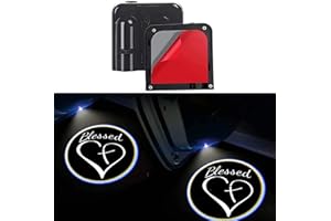 Liuzhi 2Pcs Car Door Projector Logo Light for Blessed Cross and Heart Christian, Universal Wireless Courtesy LED Ghost Shadow Lights Welcome Lamp Suitable fit All Models