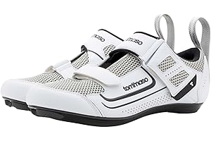 Tommaso Veloce II Cycling Shoes - Ride in Style - Peloton Shoes Triathlon Road Bike Indoor Cycling Men Women Compatible with Look Delta SPD SPD-SL Cleats White Black