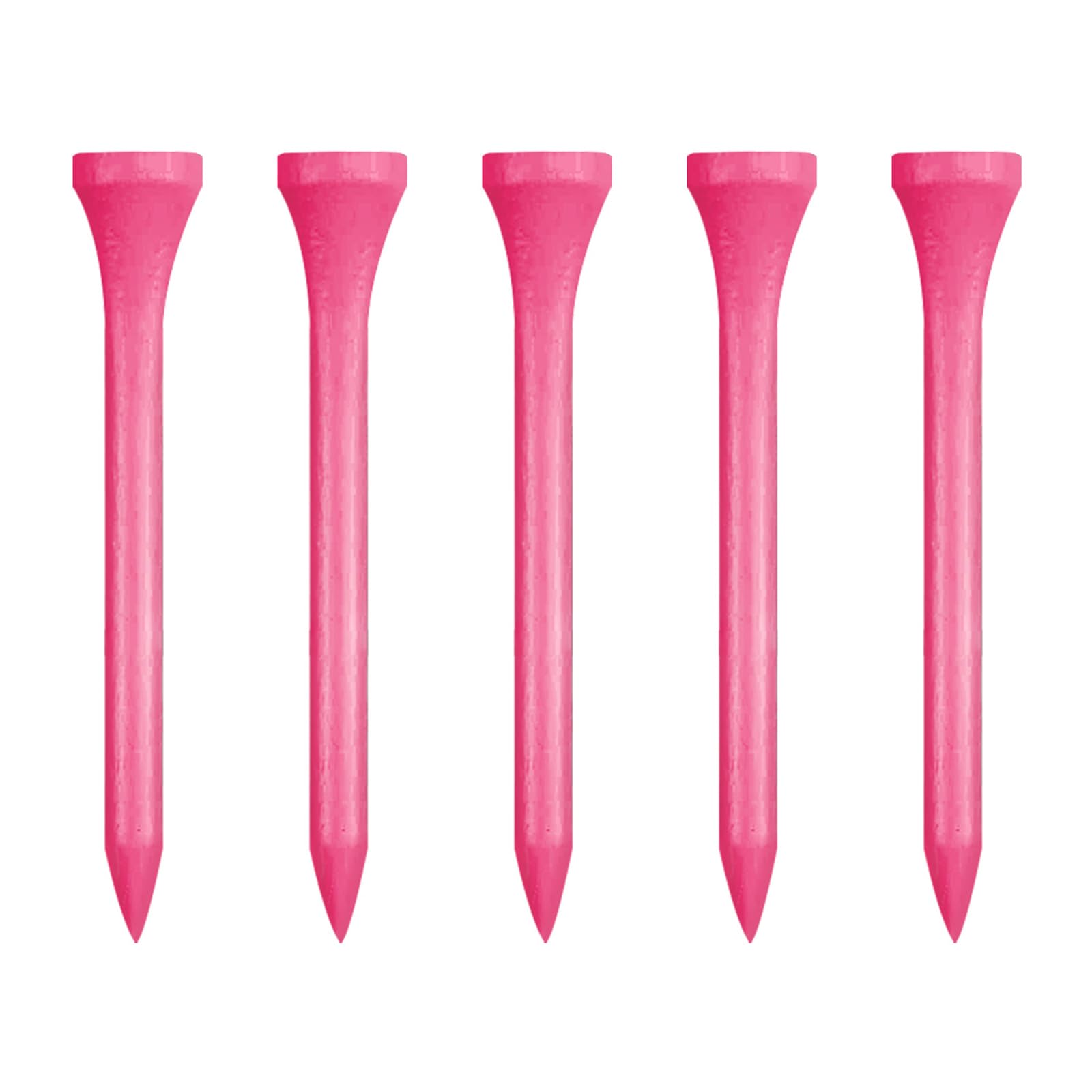 Zivisk Wooden Golf Tees 2-3/4 inch 100 Count, Long Golf Wood Tees(Pink,70mm)