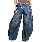 Geulis Baggy Jeans Women High Waisted Wide Leg Trendy Boyfriend Denim Pants Barrel Jeans Streetwear