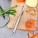 SLYFTE Stainless Steel Peeler with Swiveling Double Blade, Upgrade Fruit Vegetable Peeler with Ergonomic Handle, Lengthened Potato Peeler Tool for Kitchen, 8.3 Inchs (1, Silver Classic)