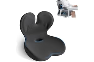 Ergonomic Memory Foam Seat Cushion, L-Shaped Design, for Sciatica & Tailbone Pain Relief –Back Pressure Relief Seat Cushion f