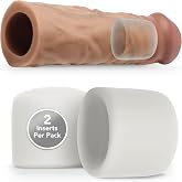 The Happy Wife&reg; 1" Adjustment Plug (2-Pack) &ndash; Channel-Length Reducers for Closed-Ended Penis Extenders - Platinum Silicone Body-Safe Support Plugs - Fits Most Closed-Ended Penis Sleeves