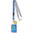 Sesame Street Lanyard Cookie Monster Reversible ID Lanyard Badge Holder Mmmmm Cookie with Chocolate Chip Cookie Rubber Pendant