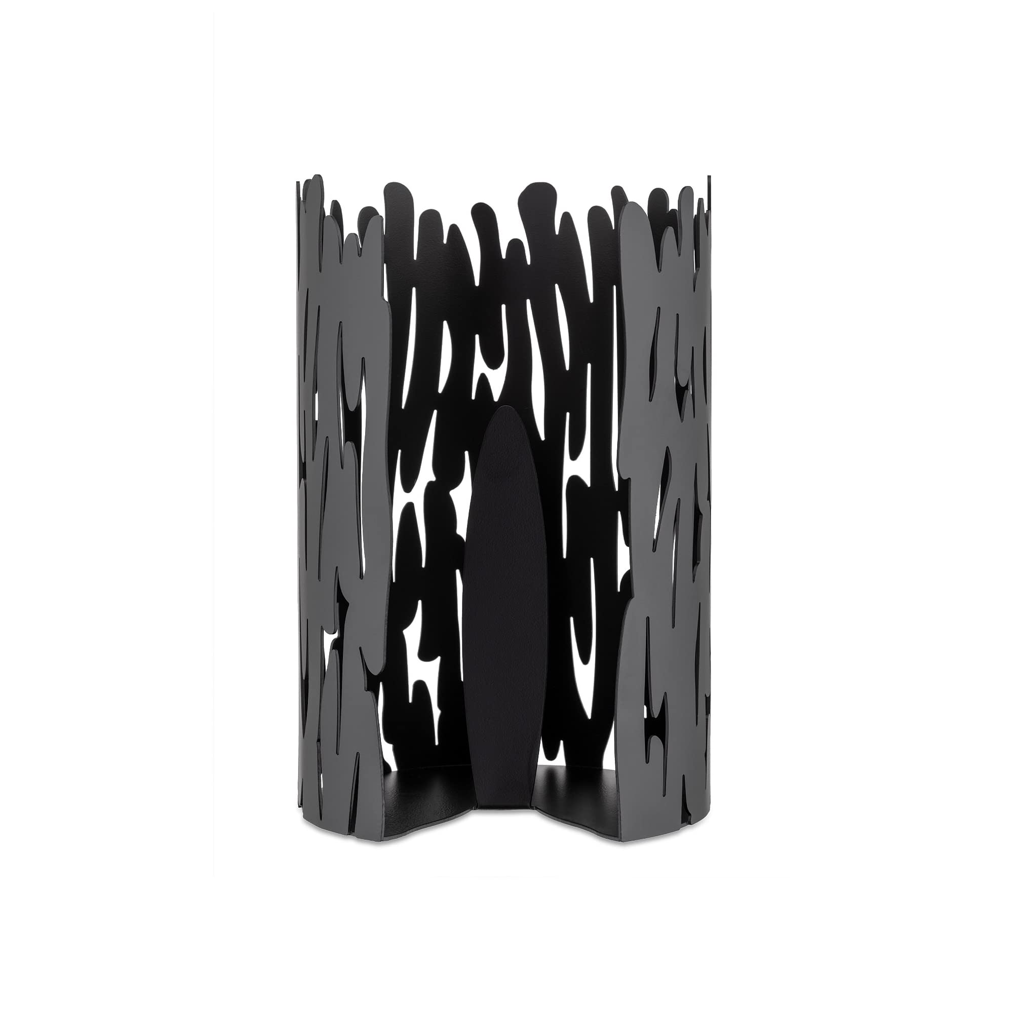 Alessi Stainless Steel Kitchen Roll Holder with Epoxy Resin, Black, BM04 B - 15.5 x 15.5 x 24 cm