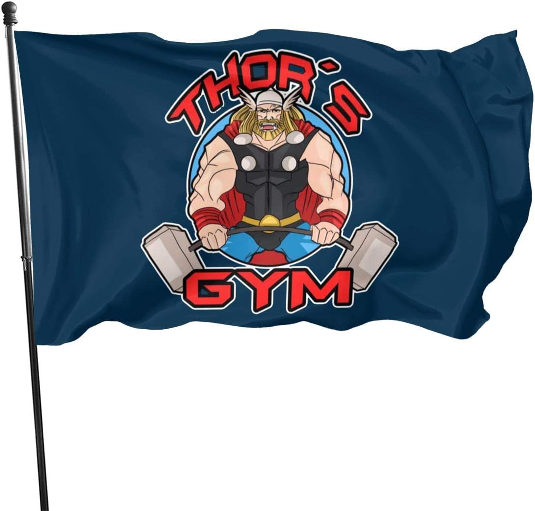 COMEUPup Th-or Gym Flag 3x5 Ft,Grommets Tough Durable Fade Resistant for All Weather Outdoor