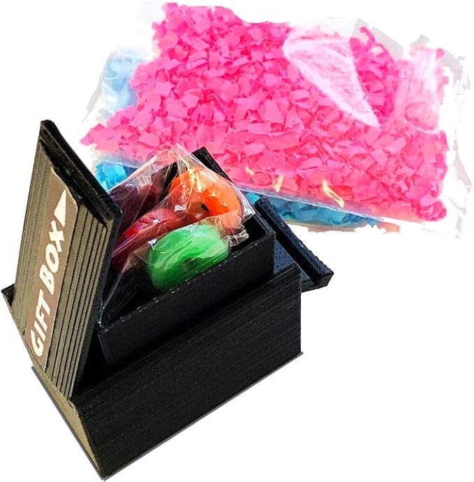 Prank Gender Reveal Exploding Gift Box with Free Candy Blue