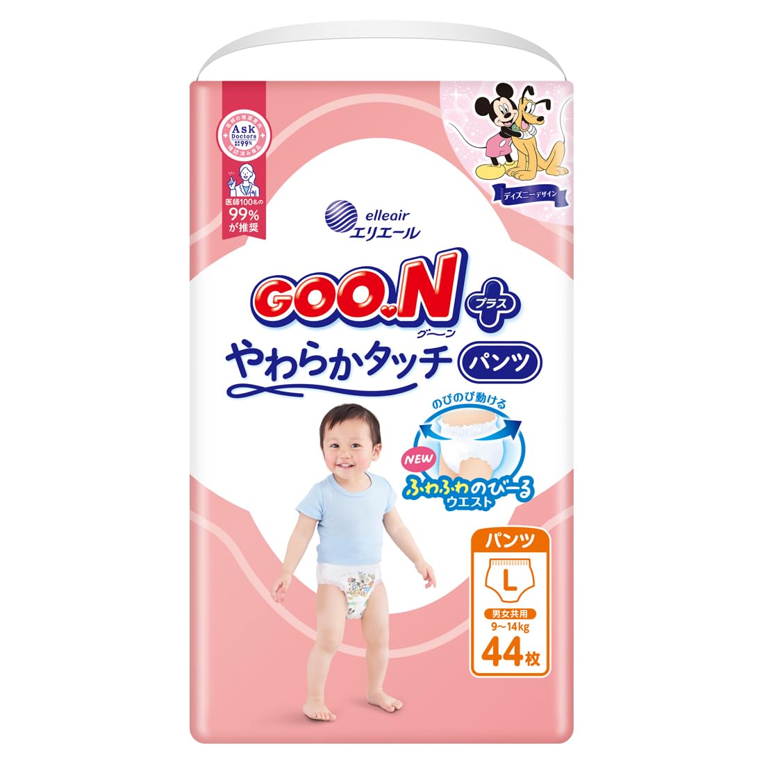 【パンツ Lサイズ】グーンプラス やわらかタッチ (9~14kg) 44枚 【Amazon.co.jp限定】 <ディズニーデザイン>商品画像