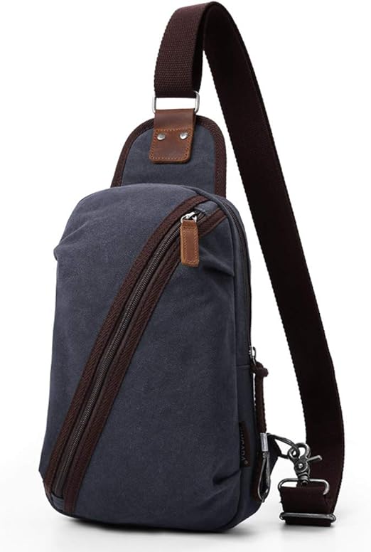 Amazon Co Jp Wcj トレンド カジュアル キャンバス チェストバッグ メンズ ショルダーバッグ メッセンジャーバッグ 斜めバッグ スポーツ メンズバッグ ホーム キッチン