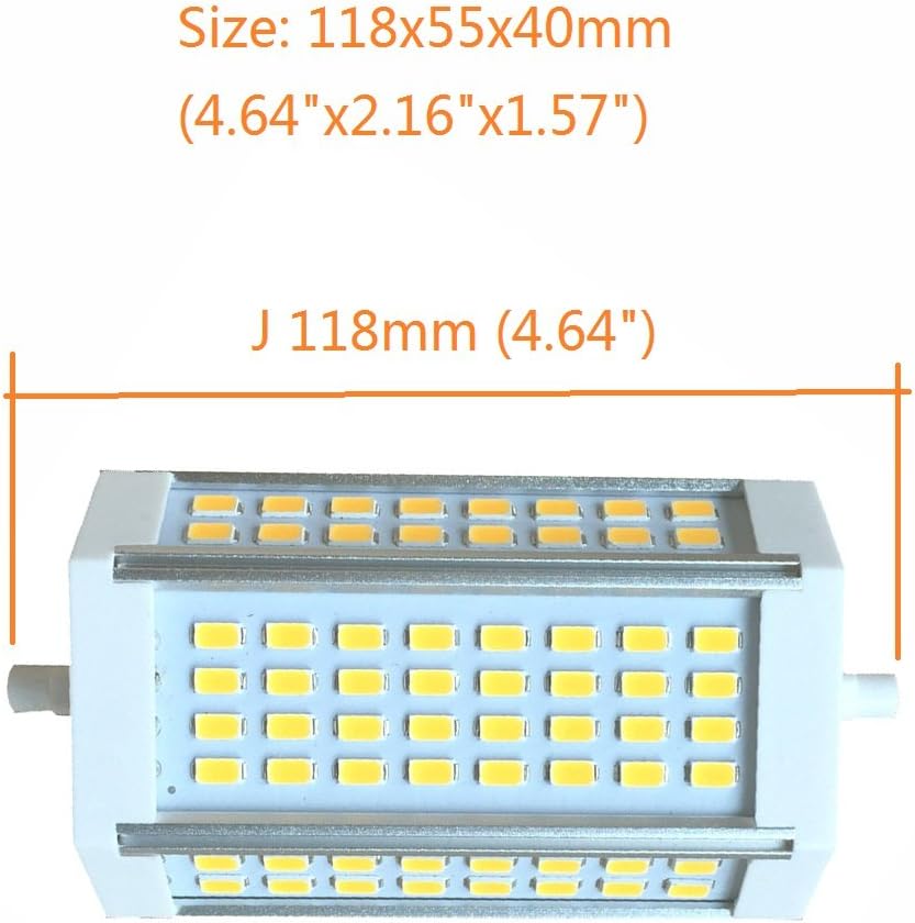 QLEE R7s Led 118mm Dimmable 30w Bulb 3000k Warm White AC220V 3000LM J118 Double Ended J Type LED Floodlight Equivalent 300w 400w Halogen Incandescent Bulb Flood Floor Standing Light - Image 3