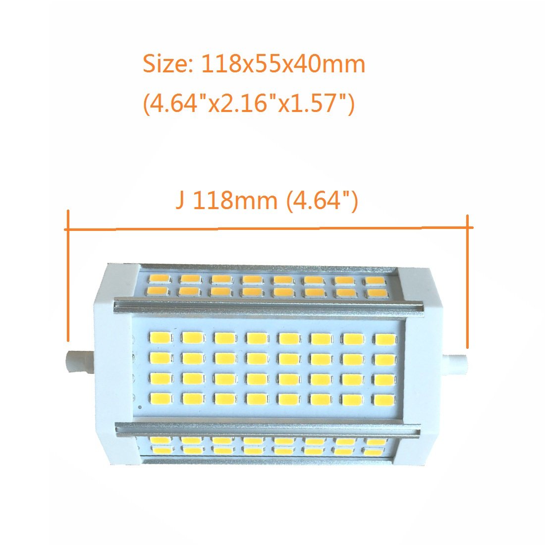 R7S LED J118 118mm Dimmable Bulb 30W Warm Light 3000k AC120V 3000LM Double Ended J LED Floodlight for R7S 200W 300w 400w Halogen Replacement (3000k Warm Light)