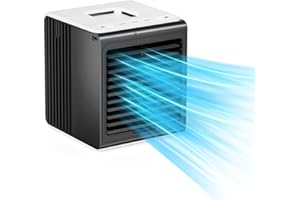 Cozzyben Mini Air Conditioner Portable Water USB Ac Unit Personal Evaporative Swamp Cooler Ice Fan for Desk Bedroom Room Car Camping Tent