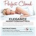 Perfect Cloud Made in The USA Elegance Plush Gel-Infused 12 inch Memory Foam Mattress - Pressure Relieving - Bed-in-a-Box (Full)