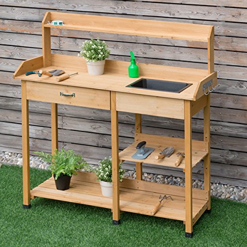 2 Garden+Potting+Bench+Storage+Station