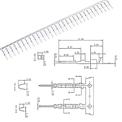 Glarks 700Pcs 2.54mm 1/2/3/4/5/6/7/8 Plug Connector