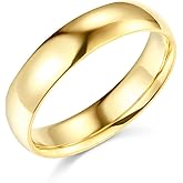 14k Yellow Gold 5mm Plain Wedding Band - Size 4