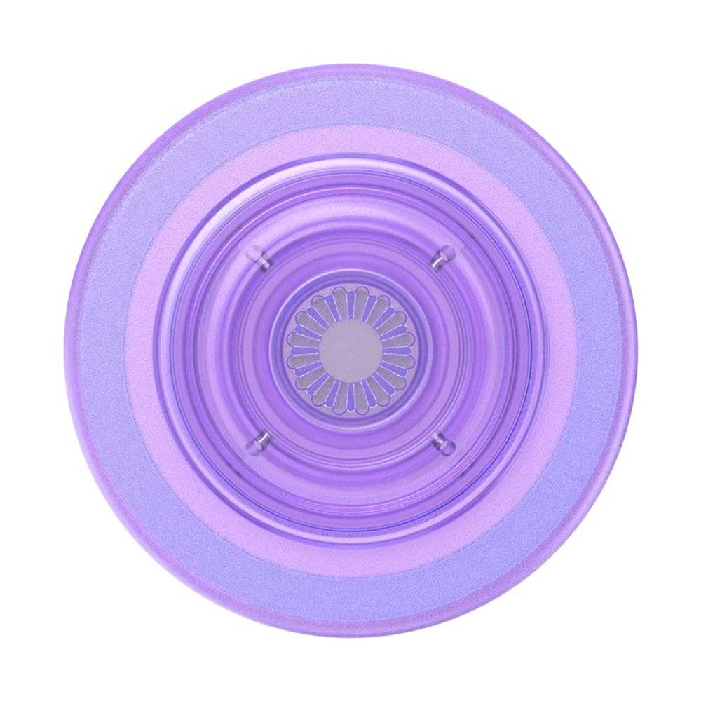 PopSockets Phone Grip for MagSafe with Kickstand, Magnetic Stand, Swappable Top, Secure Hold for iPhone MagSafe Cases, Phone & Tablet Grip - Lavender Translucent