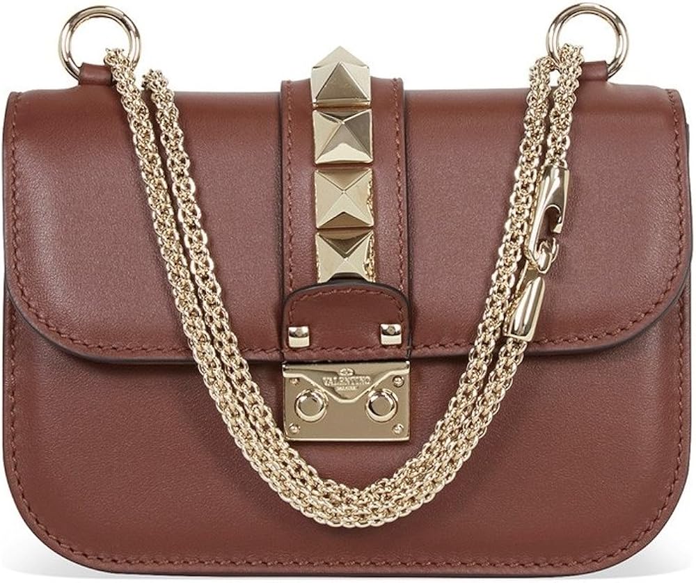 Valentino Leather Cross Body Bag Brown Handbags