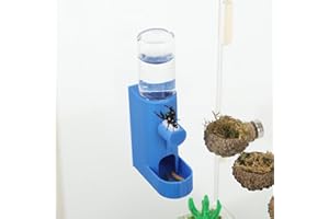 Daerky Small Animal Water Feeder, Magnetic Hanging Feeder & Hidden Cave - Accessories for Jumping Spiders, Wolf Spiders, Mantises, Arboreal Animals & Other Small Creatures - 5ML Capacity (Blue)
