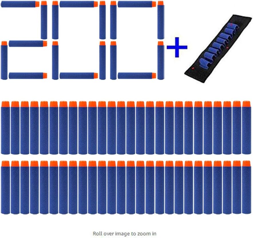 Chi yue 200 Pcs 7.2cm TPR Waffles Soft Head Darts Refill Foam Bullet Compatible for Nerf N-Strike Elite AccuStrike Guns