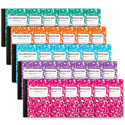 Mini Composition Notebook, Cute 30 Pack 5 Pastel