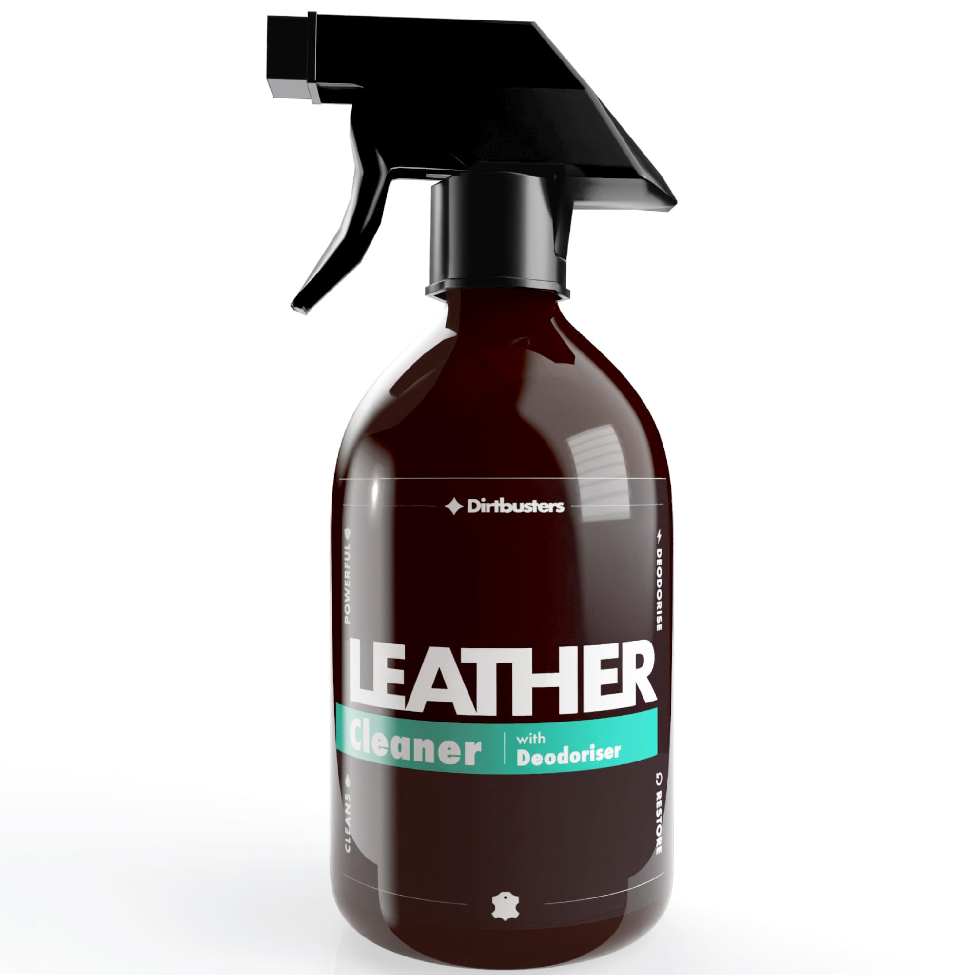 Dirtbusters Leather Cleaner Restorer & Deodoriser 3-in-1 Spray, Clean Revive & Remove Odour, For Sealed Leather (500ml)