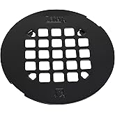 Oatey Universal 4-1/4 in. Round Snap-Tite Shower Strainer, Matte Black