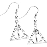 Harry Potter Deathly Hallows Silver Plated Earrings