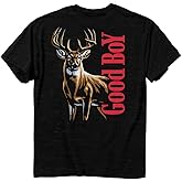 JEDCo Good Boy T-Shirt, Black | Whitetail Design | 100% Cotton