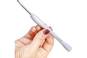 SensePeak 3.5mm Crochet Hook, Ergonomic Stainless Steel Small Inline Pointy Crochet Hook for Arthritic Hands, Available in 0.6mm-4mm, Mother's Day Gifts for Mom