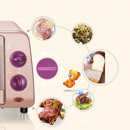 WXF 10L Pequeño Horno Eléctrico, Control De Temperatura 800W Rosa ...