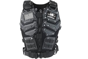 ACTIONUNION Tactical Vest for Men Airsoft Vest Youth Adjustable Molle Vest Fit Adult Cosplay Costumes