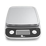 1byone Digital Kitchen Scale Precise Cooking Scale and Baking Scale, Multifunction with Range From 0.04oz (1g) to 11lbs, Elegant Black