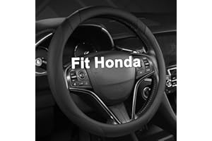 West Llama Customized Auto Car Steering Wheel Cover for Honda (Black)