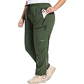 baleaf Plus Size Pants for Women Hiking Cargo Water Resistant UPF 50+ Cargo Joggers Zipper Pockets