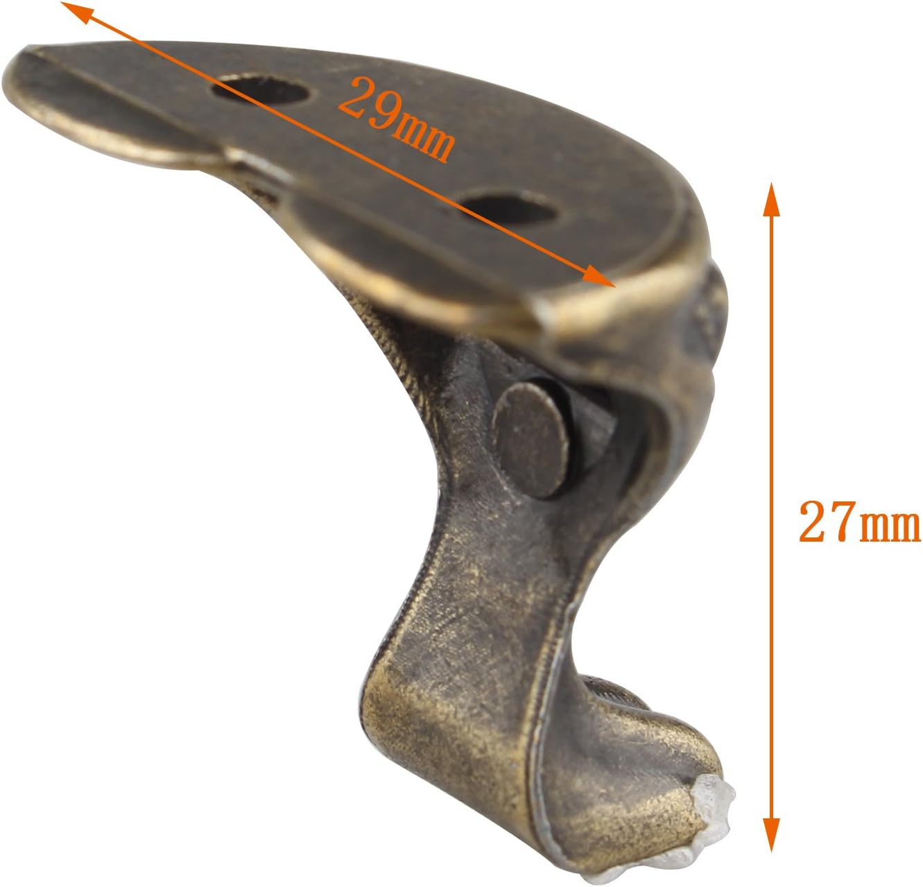 HALJIA 4 PCS Antique Bronze Box Legs Feet Corner Protector Metal Hardware Decorative Jewelry Gift Box Wood Case - Image 4