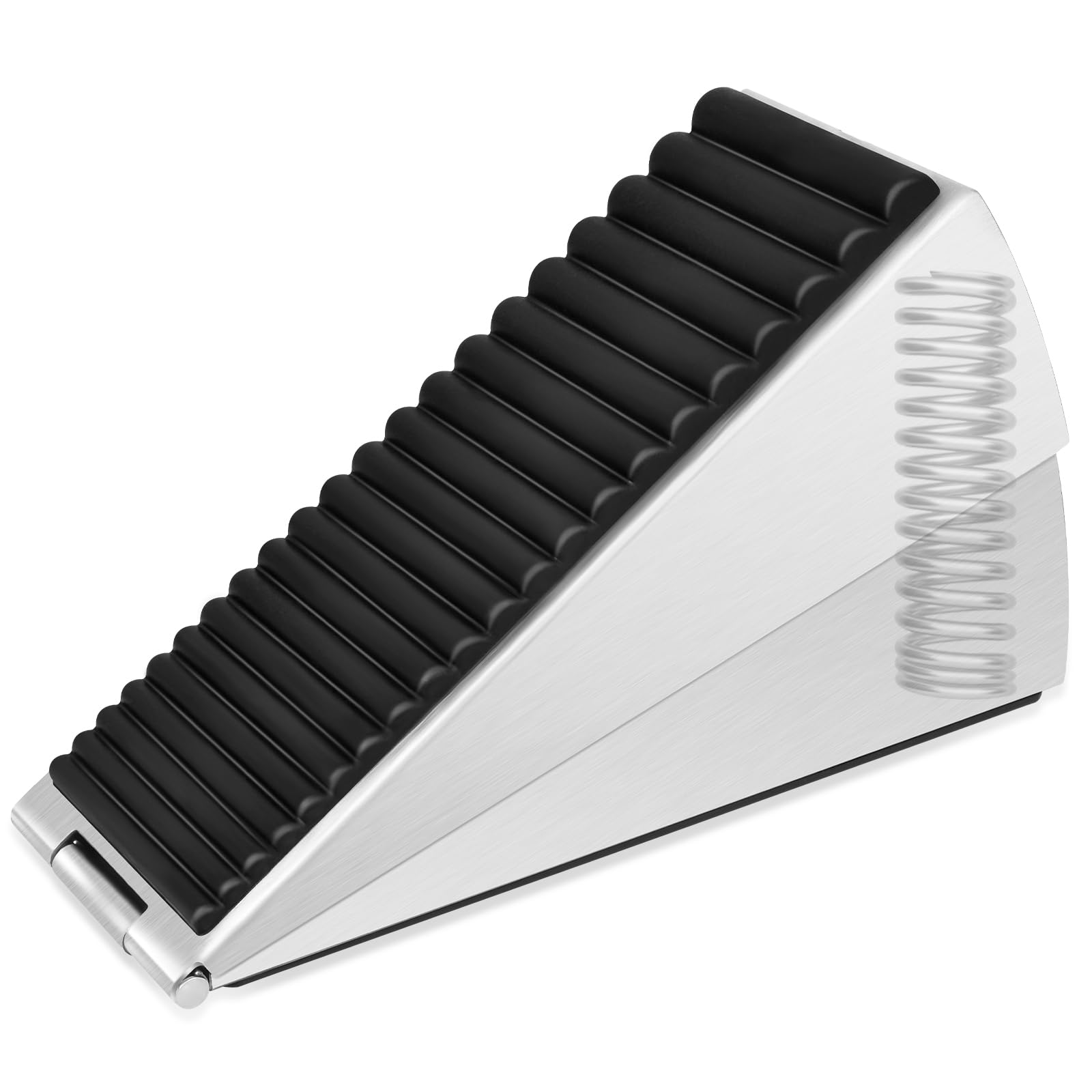 Door Stopper, Heavy Duty Door Wedge, Large Door Stoppers for Floor, 3 Inch Tall Adjustable Doorstop Indoors Outdoors Door Holder to Keep Door Open, Stainless Steel