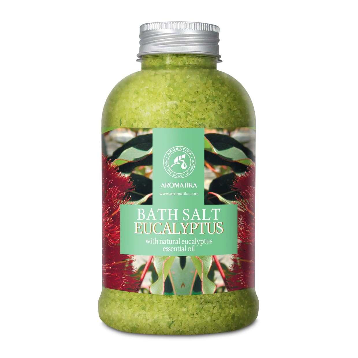 Eucalyptus Bath Salt w/Natural Eucalyptus Essential Oil 600g - Best for Good Sleep - Stress Reduction - Beauty - Bathing - Body Care - Wellness - Relax - Aromatherapy Bath Salts