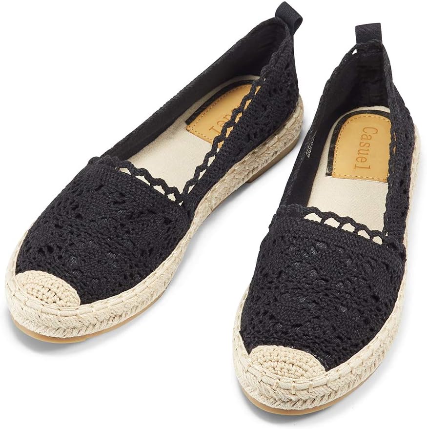 casuel Women’s Espadrille Flats, Slip Ons Sneakers Casual Canvas Shoes Comfortable Loafer