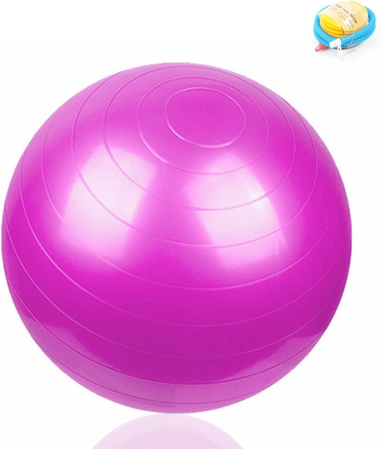 Inflatable Gym Ball 75 cm Diameter, Includes 1 Ball + 1 Pump Anti Burst Yoga Ball to sit Gymnastics Pilates Partner Fitness Training Up To 200 kg