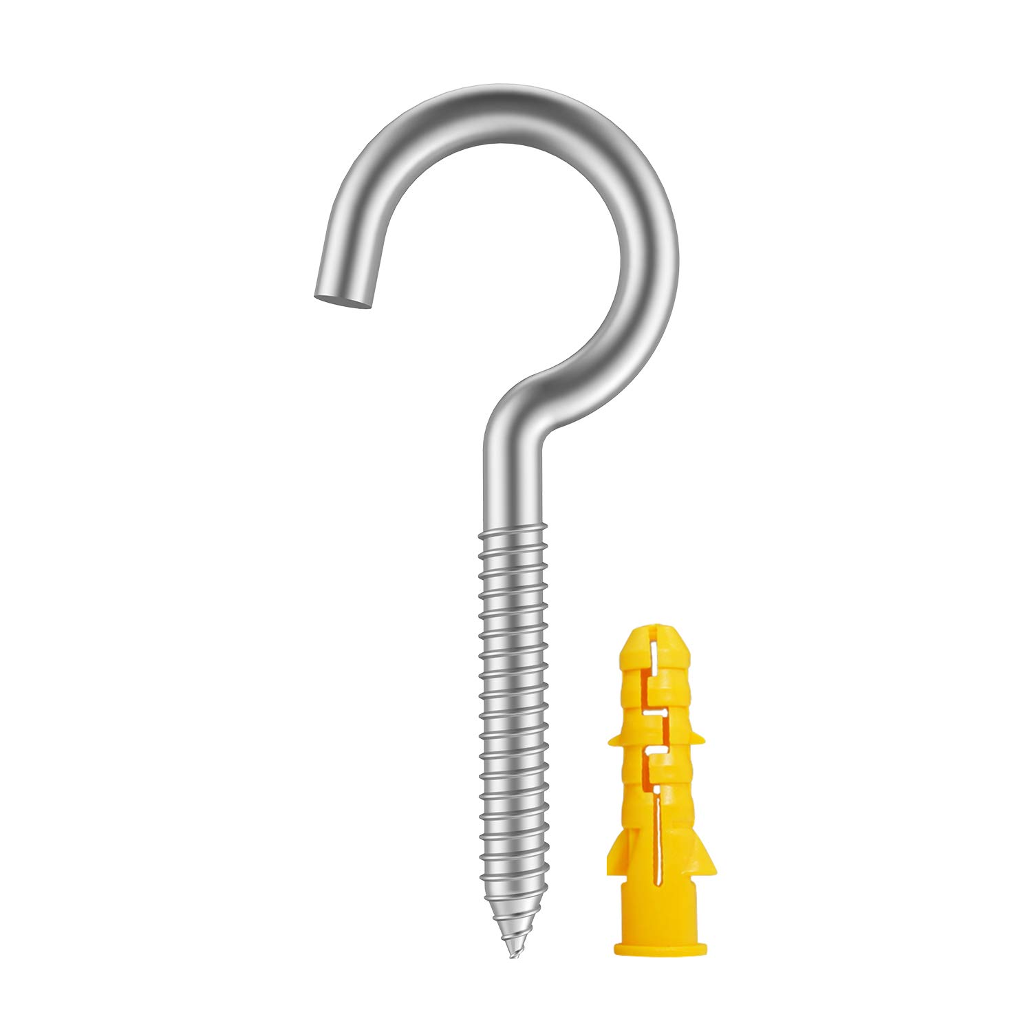 VANFLY 35 Pieces of 304 Stainless Steel Kits, Ceiling Cup Hook Screw Hooks, Ring Screws for Home, Office and Outdoor use, Lighting Hook Racks, self-Tapping Hooks, Hooks (2" X35PCS)